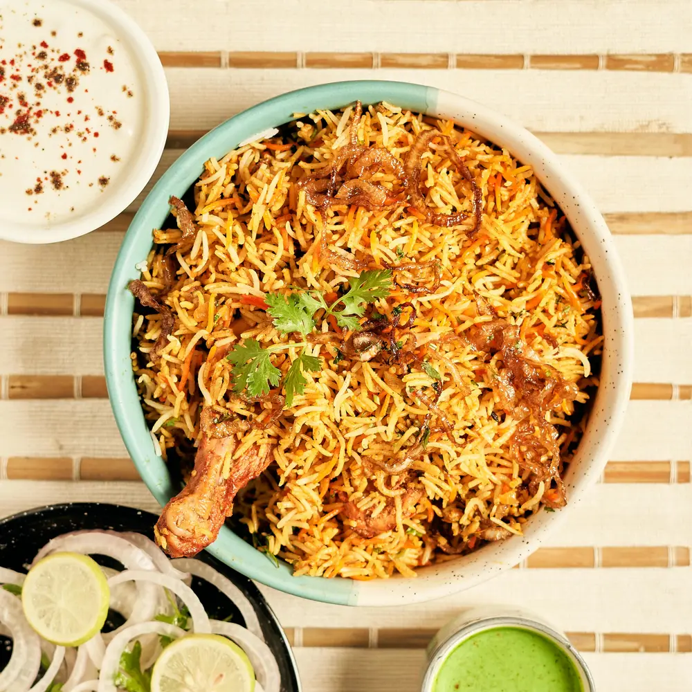 Indisk gryta Hyderabadi Biryani